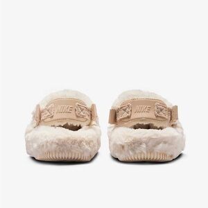 Nike Cream Fuzzy Slippers